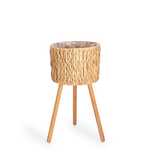 Paco Home Blumentopf Übertopf Natur Rattan Set mit Folieneinsatz...