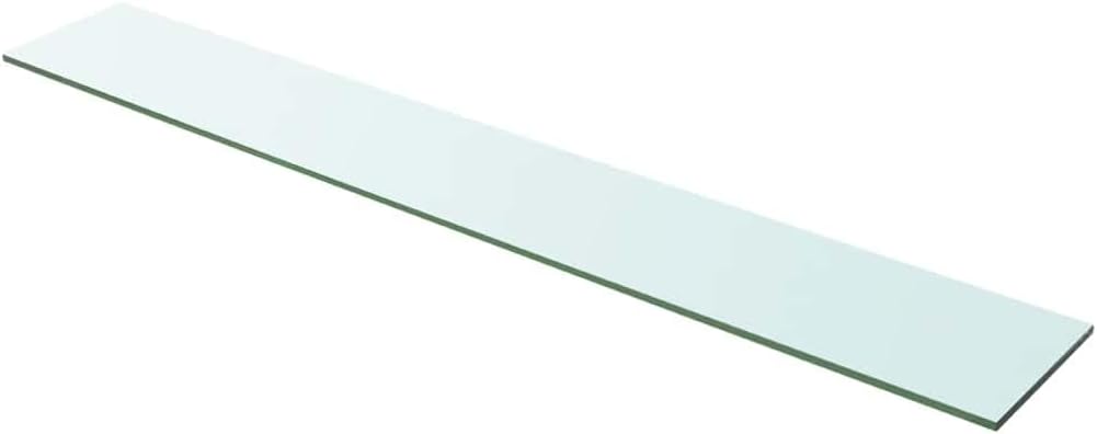 Set of 2 Tempered Glass Floating Shelves 39.4 x 5.9 in, Wall Mounted Clear Storage Shelves for Bathroom, Living Room, and Home Decor, Heavy Duty Display Ledge