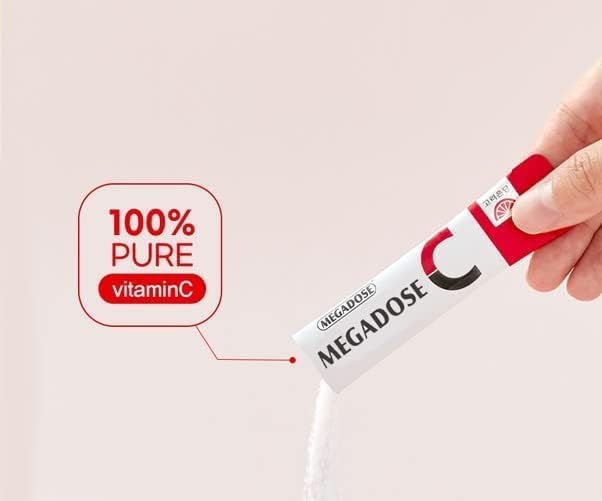 Korea MEGADOSE Vitamin C Powder 3000mg | Powder Type | 100s | High Content Vitamin 3g*100 Sticks (Total 300g) - Image 5