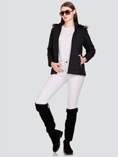 Image of RARE TIMES Women's Stylish Solid Full Sleeves Jacket | Winter Wear Quilted Jacket for Travelling | Regulaer Fit Puffer Jacket For Women