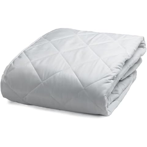 East Coast Twin Size Fitted Mattress Pad Protector - Breathable Quilted Soft Cotton Mattress Pad Cover Bedding Topper Protection, Stain, Moisture Resistant, 300 Thread Ct, 18" Deep, Machine Washable Cover