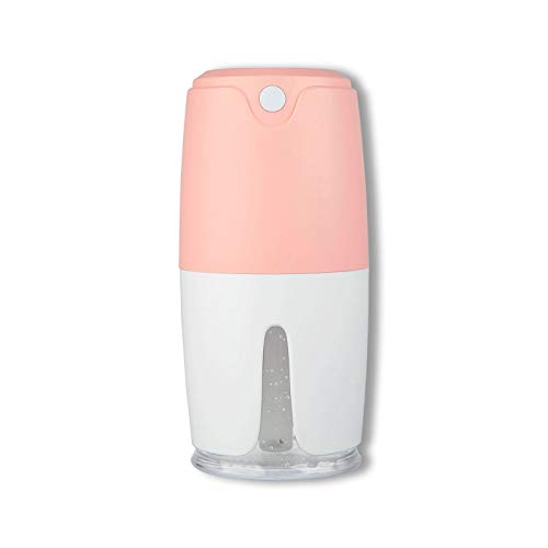 USB car humidifiers , 360 ML Mini Portable Humidifiers Air Purifier with 7 Colors LED Night Light, Quiet Operation, Adjustable 3 Mist Modes and Auto shut off ,Perfect for Travel Home Baby Office Car(Pink WHITE)