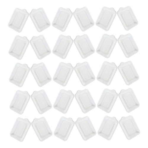 SHERCHPRY 75 Piezas Bandejas Rectangulares Desechables de de para Bbq Picnics y Reuniones Familiares Resistentes al Calor y Aceite Servicio para Eventos