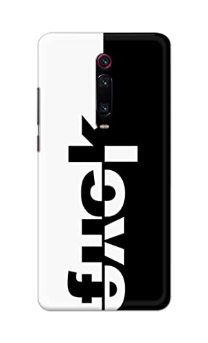 Image of PRINTFIDAA One Words Fukc Love Creative Art Innovative Wonderfull Printed Designer Hard Case for Redmi K20 / K20 Pro Back Cover -(e) RPM1003