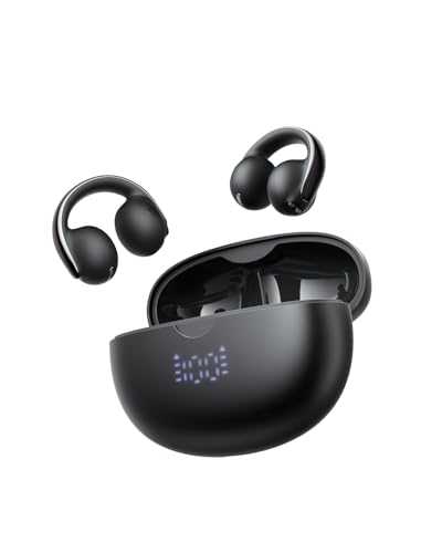 Yamdrok Y1 Lite Auricolari Open Ear Wireless, Cuffie Bluetooth 6.0 Ultra Leggere con Display Digitale, Driver da 13 mm con Bassi Potenti, IPX4, 30 Ore di Autonomia, Vestibilità Stabile per Sport