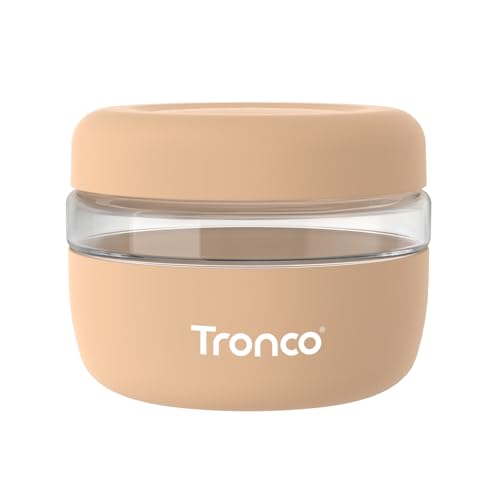 Image of Tronco 16 oz Glass Food Storage & Lunch Bowl Containers with Airtight Lids