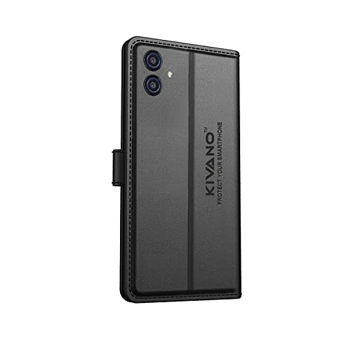 Image of Kivano Samsung Galaxy A04 / Samsung Galaxy M04 / Samsung Galaxy F04 / Samsung Galaxy A04e Flip Cover | Leather Finish | Inside Pockets & Inbuilt Stand | Shockproof Wallet Style Magnetic Closure Back Cover Case