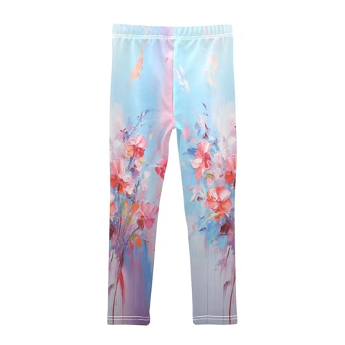 Toddler Girls Leggings Printed Yoga Pants Leggings Painting Wall Flower for Kids2