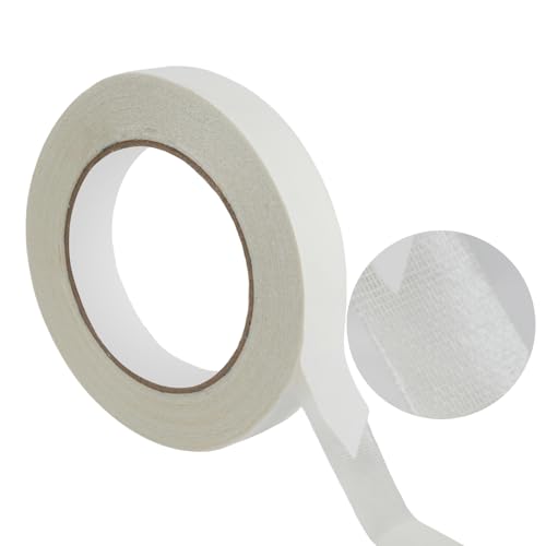 Ruban en Tissu Double Face de 2cm x 20m, Ruban Collant Textile, Ruban en Tissu Double Face pour Peut être Utilisé pour les Rideaux, les Vêtements, Tapis et Murs, Ourlet Pantalon sans Chaleur