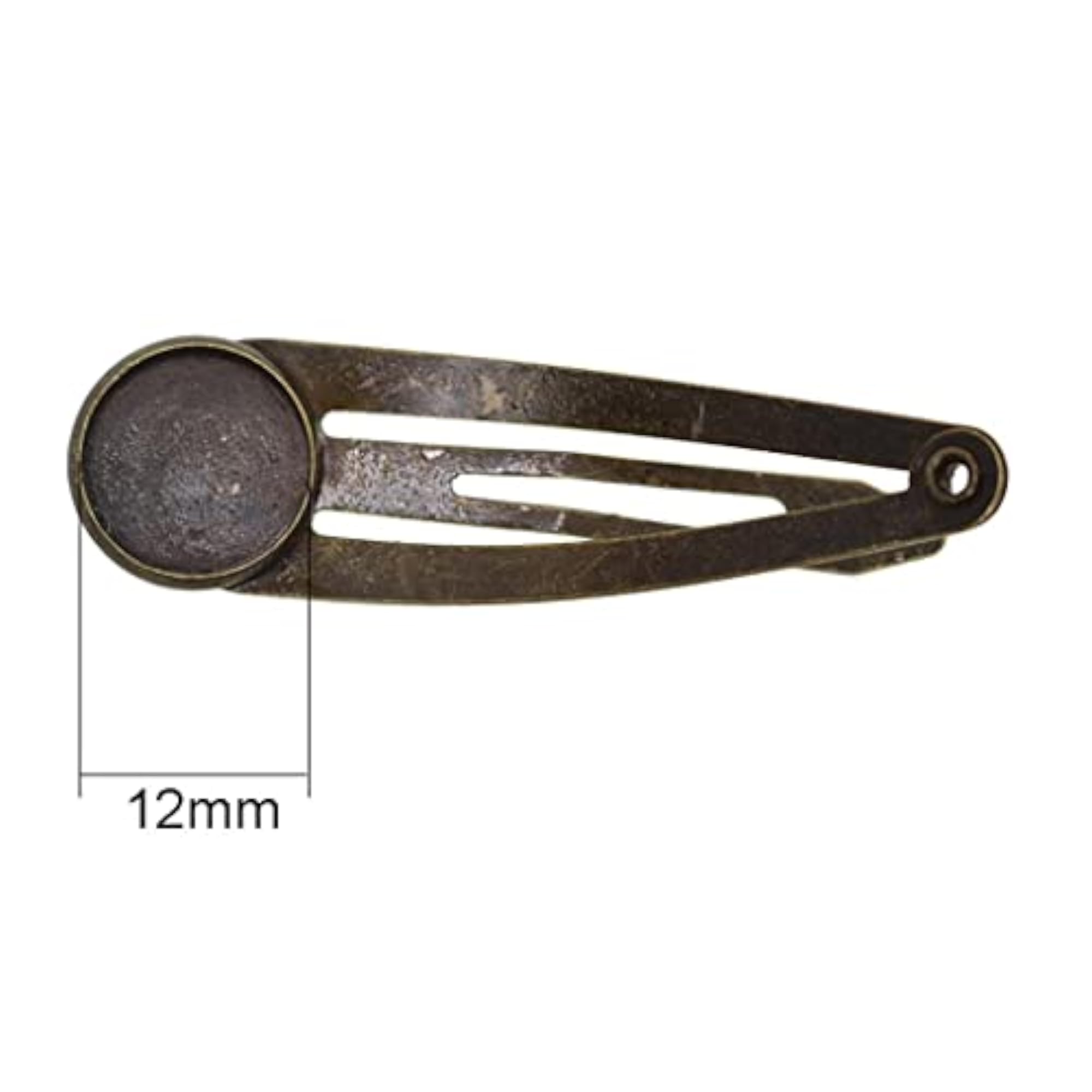 10 Pcs DIY Barrettes Snap Hair Clips, Bronze