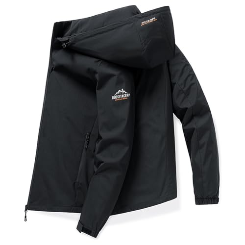 Giacca Antivento Giacca a Guscio, Giacca Impermea Da Uomo, Montagna Outdoor Waterproof Impermeabile Antivento Leggera Sahariana Trekking Softshell Giacche Softshell Uomo Giacche Outdoor Leggere Da Uom