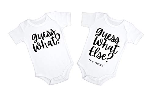 Guess What Twin Babies Pregnancy Announcement (Set of 2)