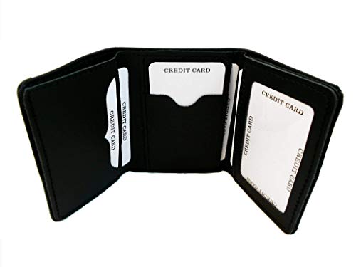 Made in USA - Hilltop Leather Company Mens Handcrafted Leather Trifold Wallet - Deer Design2