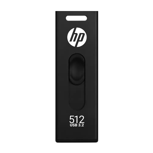 HP x911w USB SSD 3.2 Flash Drive 512GB, 410MB/s Read Speed, 300MB/s Write Speed, Push and Pull design, Black - Image 3