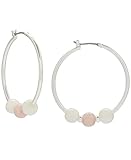 Lucky Brand Beaded Hoop Earring, Silver, One Size