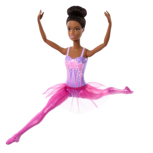 Muñeca Barbie Bailarina con tutú morado removible miniatura 4