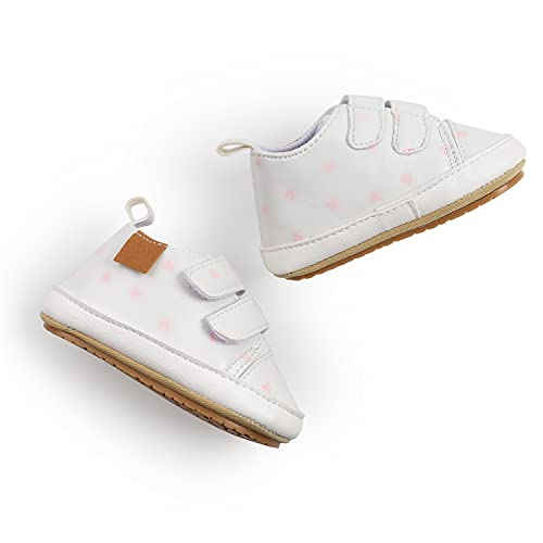 Image of SOFMUO Baby Boys Girls High Top Ankle PU Leather Sneakers Soft Rubber Sole Infant Moccasins Newborn Oxford Loafers Anti-Slip Toddler Wedding Uniform Dress Shoes