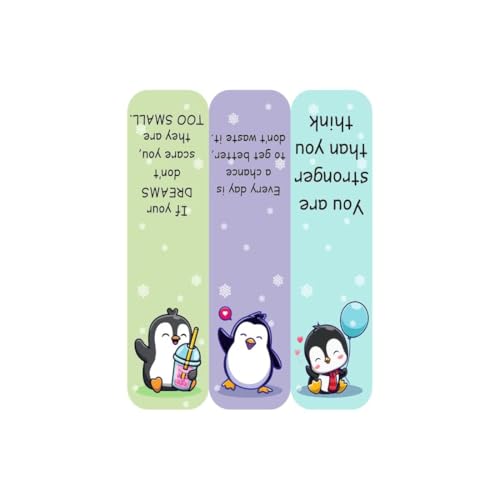 Image of Zesta Magnetic Bookmark Set of 7 | Aesthetic Book Mark for Reading | Cute Anime Bookmarks for Kids, Students | Book Accessories for Novels, Gifts for Readers(Penguin Magnetic Bookmark, 9X2.5 Cms)
