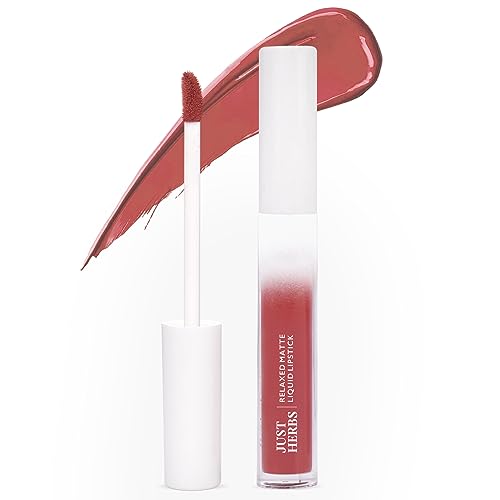 Image of Just Herbs Relaxed Matte Liquid Lipstick Lip colour for Women, Nourishing & Long Lasting Lipsticks 4 ml (Nutty Spice)