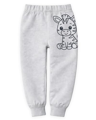 Image of Kuchipoo Boys and Girls Cotton Joggers Combo | Soft Elastic Waist | Cute Animal Prints | Everyday Wear | Pack of 5
