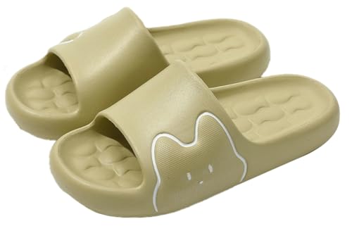 Cute Animals Print Sandals for Women Men Platform Bedroom Shower Shoes Soft Open Toe Anti-slip Indoor Outdoor Silent Slippers