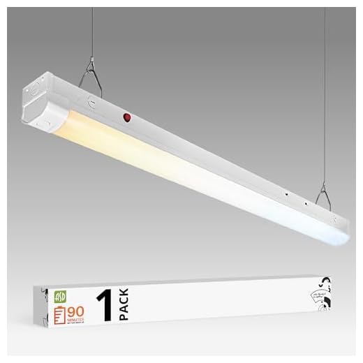 ASD 4ft LED Strip Light Fixture with Backup