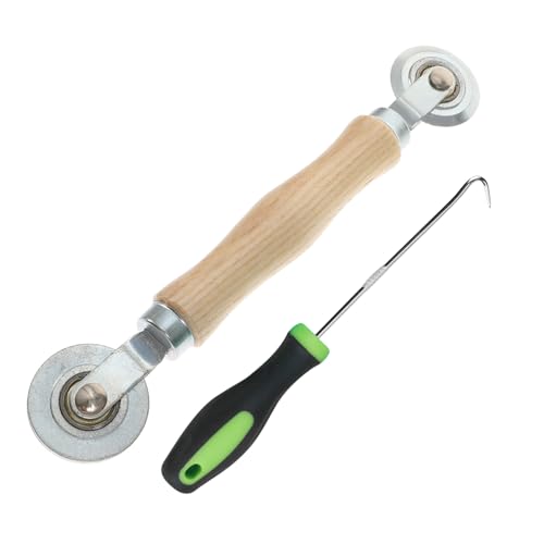 Holibanna 1Set Window Screen Tool Kit Durable Rolling Screen Tool and Spline Removal Hook for Easy Installation Repair of Patio Porch and Garden Screens