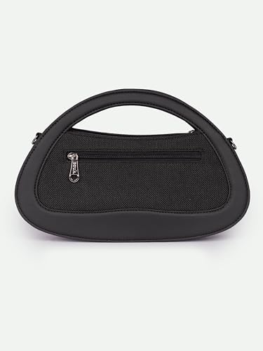 Image of ZOUK Nadia Sling Bag for Women - Stylish Crossbody with Cutout Top Handle | Handcrafted Shoulder Bag with Multiple Pockets & Water-Resistant Lining | Formal & Casual Use |