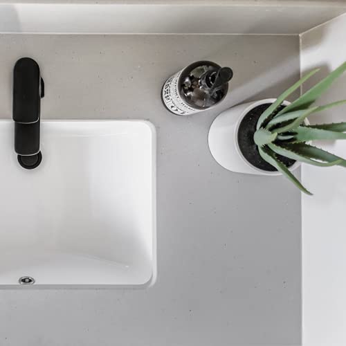 Zeek ZP-1611 Undermount Bathroom Sink 16X11 Small Rectangle Narrow Vanity Sink - White - Fits 18 Inch Vanity - With Overflow - 16 Inch By 11 Inch Opening - Vitreous China Ceramic thumb #1