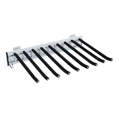 wruoiweods Pants Rack Pull-Out Trousers Rack 9 Arms Pants Hanger Bars for Wardrobe Organizer Left Side Black
