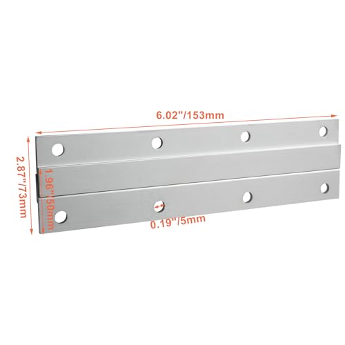 Image of Bivethoi Z Hanger French Cleat Hanger 6 Inch Z Bar Hanger Supports | Mirror, Picture, Whiteboard, Headboard, Artwork Frames Wall Mounting Brackets, 2 Pairs