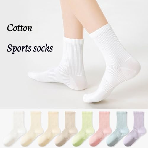 6Pairs Athletic Socks for Men Women, 95.2% Cotton,Moisture Wicking,arch compression for a secure fit Seamless Toe3