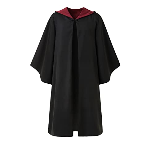 Magical Robe for Adult Teens, Wizard School Costume for Men Women, Four Magic College Styles Cloak Witch Hooded Cape Cosplay Outfit