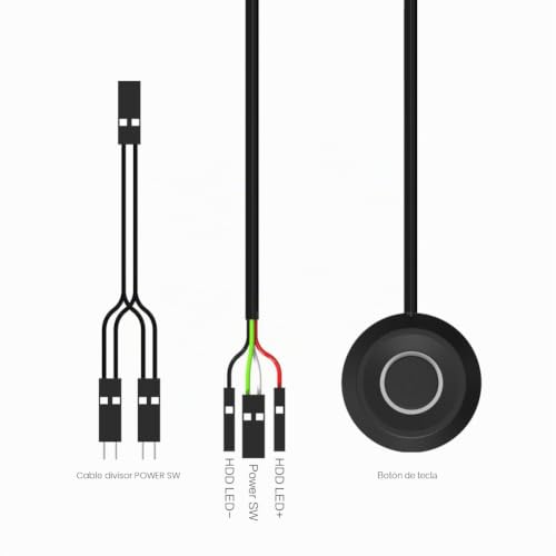 Interruptor de encendido y apagado HDD para PC DKE y suministros de botón de host 2m 4