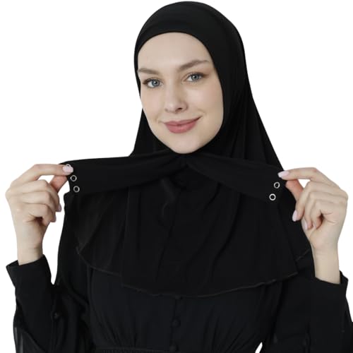 Premium Muslim Hijab for Women - Elegant Scarf - Stretchable Durable Instant Wear, Smart Hijab Close Easily