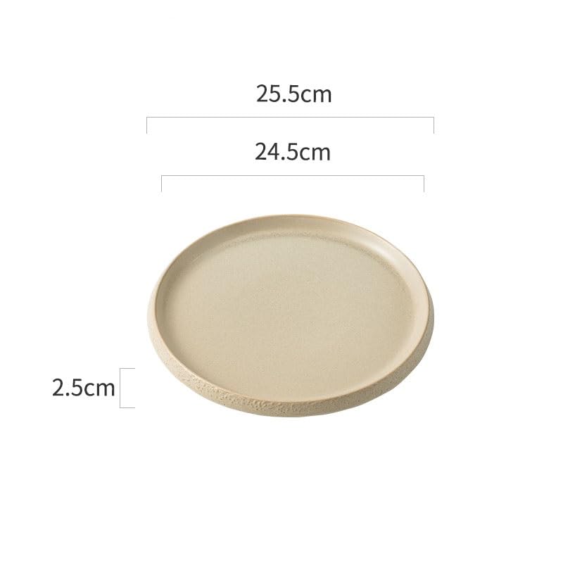 Pratos Plato Simple de Estilo Occidental cerámica Creativa for Carne, Crema, Sashimi Plano, vajilla Cocina for restaurantes comerciales Vajilla(M)