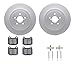 Dynamic Friction Company Rear Geospec Brake Rotors with 5000 Advanced Brake Pads includes Hardware 4512-13054
