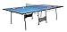 MD Sports Table Tennis Set, Regulation Ping Pong Table with Net, Paddles and Balls (8 Pieces) - Blue and White