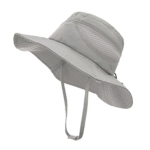 Kids Boys Wide Brim Sun Hat UPF 50+ Protection Bucket Hat Beach Outdoor Sun Hat