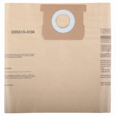 Sacs aspirateur DeWalt DXVA19-4104 pour modèles de 5 à 8 gallons