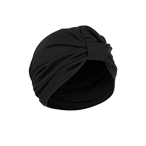 Ydsxlp Afrikanischer Turban für Frauen Knoten Vorgebundene Weich Turban Kopfwickel Kopfbedeckung Plissee Mütze Kappe Haarausfall Hut Kopfwickel Schlaf Mütze Cover