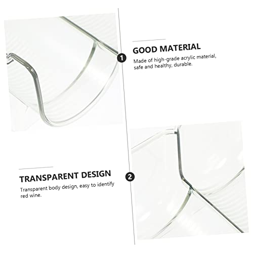 Soporte para botellas de vino acrílico transparente 2 pcs miniatura 7