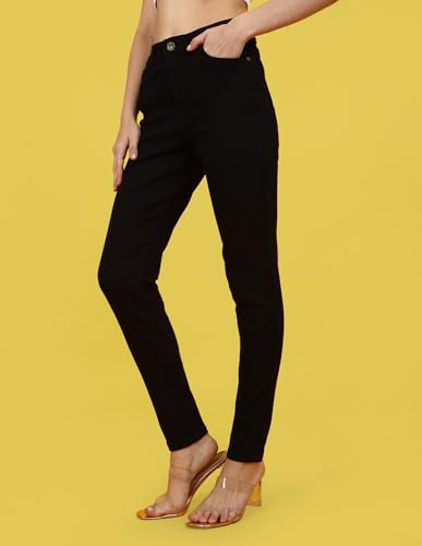 Image of Flying Machine Women's Skinny Fit Jeans| Solid | High Rise | Stretchable | Jeans for Woman