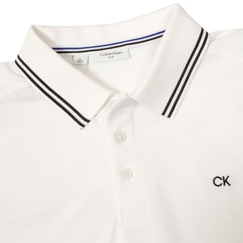 Calvin Klein Men's Campus Tipped Lightweight Golf Polo Shirt3