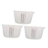Homoyoyo 3 Piezas Vasos de Silicona para Resina con Escala Reutilizables para Mezclar y Verter Epoxy Manualidades Joyería Moldes