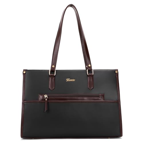 Image of EXOTIC Aveline Work Tote Bag for Women | Multi-Compartment Laptop Tote with Luggage Sleeve & Front Zip Pocket | Fits up to 14-Inch Laptop | Office & Travel Handbag
