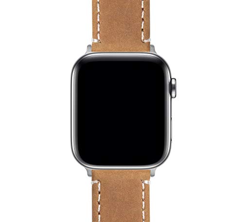 Image of BARTON WATCH BANDS - Top Grain Leather Watch Bands Compatible with Apple Watch Models - 1, 2, 3, 4, 5, 6, 7, 8, 9, 10, SE, Ultra & Ultra 2