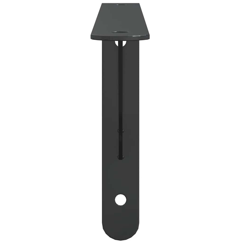 Soporte de estante 4 unidades, 30 x 2,5 x 15,5 cm, acero inoxidable negro, 3 mm de grosor, 50 kg capacidad de carga, para baño, cocina, dormitorio, montaje en pared
