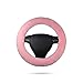 Produktbild Ergocar weicher Auto-Lenkradbezug der reinen Wolle universeller rutschfester elastischer Winter warmer Autolenkradschutz - Pink