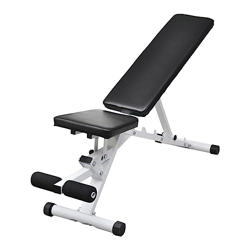 vidaXL Adjustable Fitness Workout Utility Bench - Heavy-Duty Steel Construction, 5 Levels of Backrest, Perfect for Improvement of Physical Fitness, Home Gym, Commercial Use, Easy Assembly